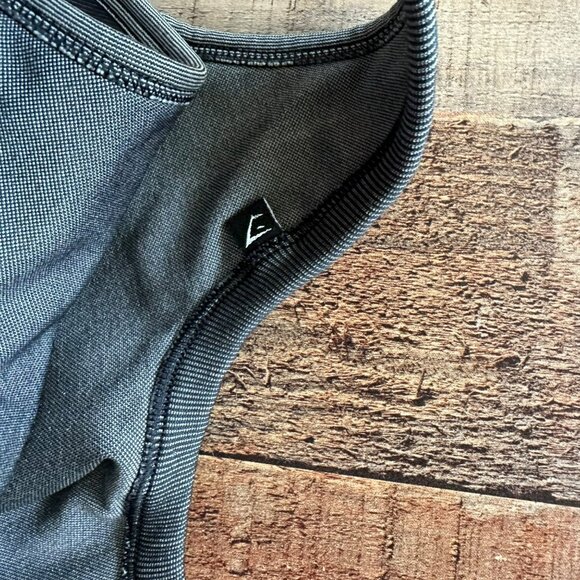 Gym Shark Grey Sports Bra Medium Support Racerback Size Small - Picture 3 of 5